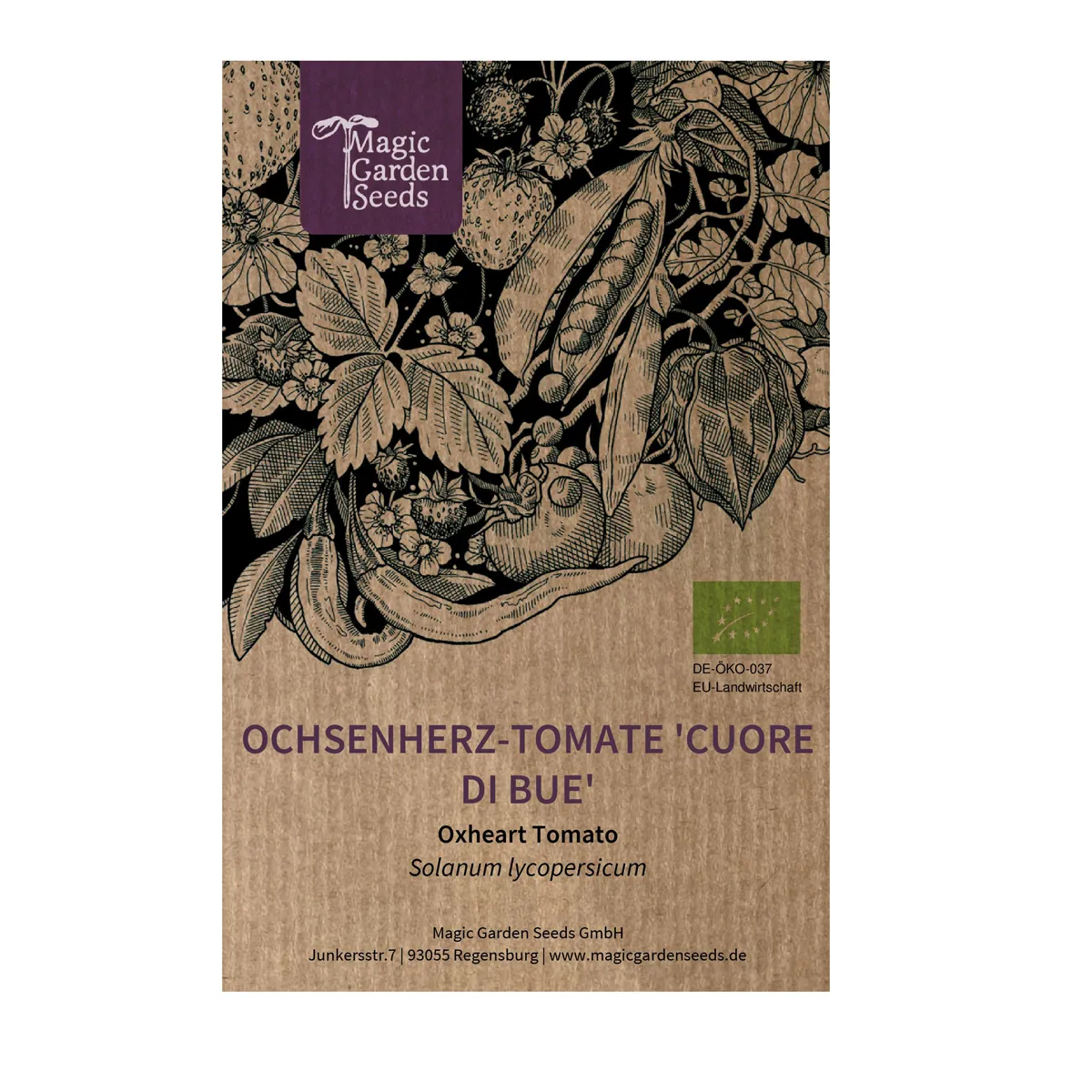 Italienische Ochsenherz-Tomate 'Cuore di bue' (Solanum lycopersicum) Bio Saatgut