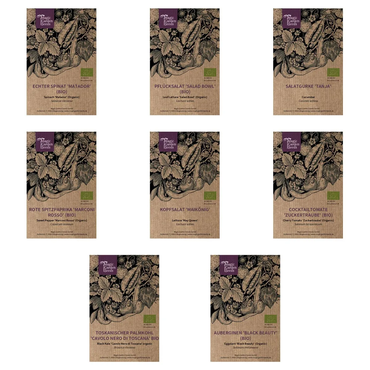 Starkzehrer-Gemüse für das Hochbeet (Bio) - Samen-Geschenkset