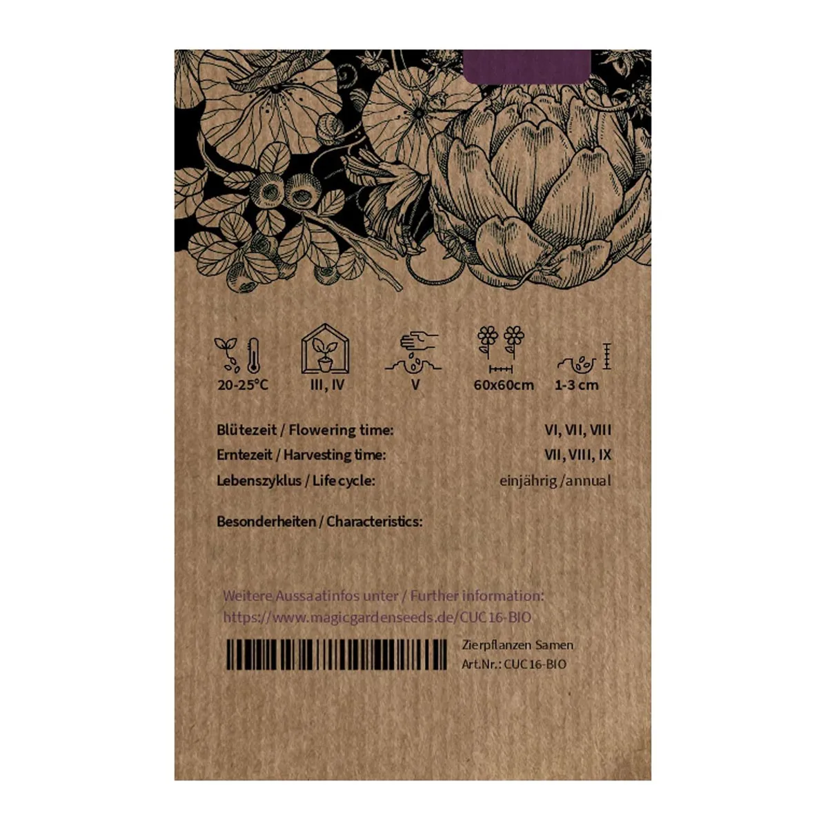 Gurke 'Marketmore’ (Cucumis sativus) Bio Saatgut