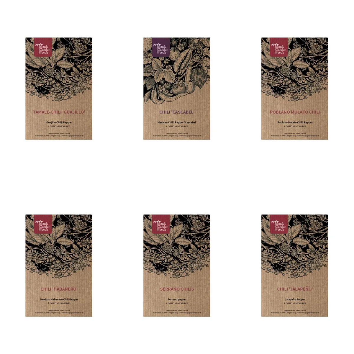 Klassische mexikanische Chilis - Samen-Geschenkset