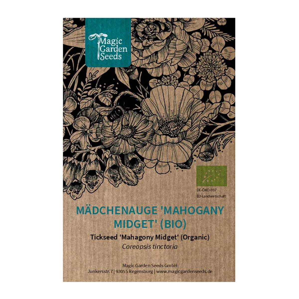 Mädchenauge 'Mahogany Midget' (Coreopsis tinctoria) Bio Saatgut