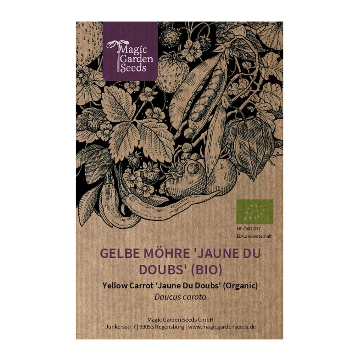 Gelbe Möhre 'Jaune Du Doubs' (Daucus carota) Bio Saatgut