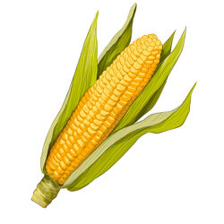 Un’illustrazione di una pannocchia di mais
