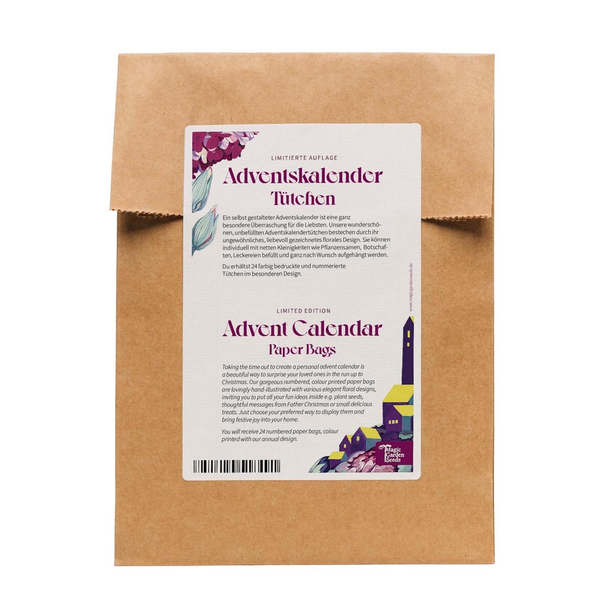 Sacchetti Per Calendario Dell'Avvento, Da Riempire, Per Calendario Dell' Avvento, Sacchetti Di Carta Kraft Da Riempire, 24 Sacchetti Regalo Stampati Per Bambini E Adulti