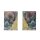 Bustine regalo - 40 bustine di carta colorate / bustine piatte decorate con il motivo: Occhio di pavone