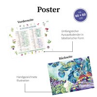 Poster with seed-sowing calendar - Theme: Grow-Your-Own Garden Feast