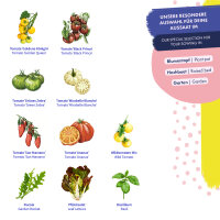 Pomodori & Amici - 10 varietà ad impollinazione aperta di pomodoro e verdure - colorati e deliziosi - set di semi per principianti