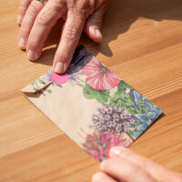 Bustine regalo - Splendore floreale - 40 bustine di carta colorate / bustine piatte con 8 diversi motivi
