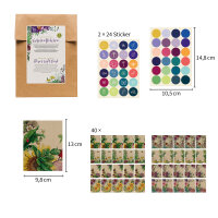 Bustine regalo - Splendore floreale - 40 bustine di carta colorate / bustine piatte con 8 diversi motivi