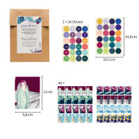 Bustine regalo - Mondo incantato - 40 bustine di carta colorate / bustine piatte con 8 diversi motivi