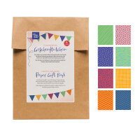 Bustine regalo - Gioco di Colori - 40 sacchetti di carta colorati / sacchetti piatti con 8 diversi motivi