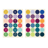 Bustine regalo - Gioco di Colori - 40 sacchetti di carta colorati / sacchetti piatti con 8 diversi motivi