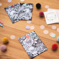 Bustine regalo - La poesia della natura - 40 bustine di carta colorate / bustine piatte con 8 diversi motivi