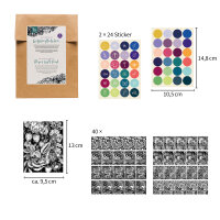 Bustine regalo - La poesia della natura - 40 bustine di carta colorate / bustine piatte con 8 diversi motivi