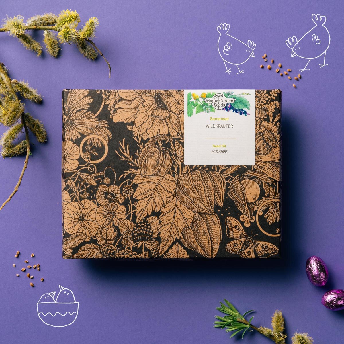 Magic Garden Seeds - Set Regalo Di Semi Di Verdure Ed Erbe Selvatiche Commestibili | 5 Varietà: Aglio Orsino, Carota Selvatica, Enagra E Altre - 2