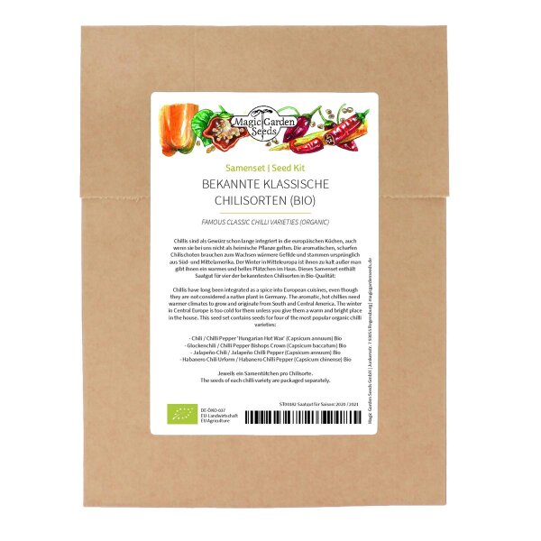 Rinomate varietà classiche di peperoncino (bio) - Set di semi