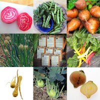 Ortaggi medi consumatori per un orto rialzato (Bio) - Set regalo di semi