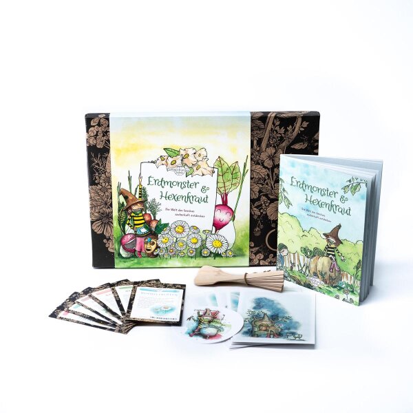 Magic Garden Seeds - Set Regalo 5 Semi Di Fiori Selvatici Bio Per Uccelli, Cardo, Girasole, Farfara, Fiordaliso