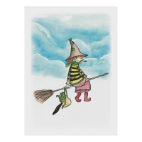 Witch on a broom - Postcard DIN A6